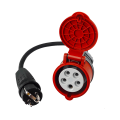 Adapter siłowy - redukcja z gniazda 32A 5P, IP44, na wtyczkę 230V